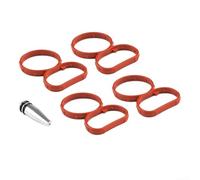 Kit de retrait de clapet de collecteur d'admission pour BMW N47 avec 4 joints en caoutchouc et 1 bouchon de fermeture en aluminium pour E60 LCI 520d E61 520d E84 X1 20d X3 E83