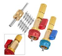 Kit de retrait de noyau de valve AC coupleurs haute basse pression en | Comprend des extracteurs rapides haute et basse pression ainsi qu'un outil à double tête, vous permettant de changer les