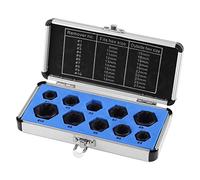 Kit de Retrait de Vis D'écrou, 10 Pièces Ensemble de Retrait D'extracteur en Acier allié Kit D'outils de Filetage de Dissolvant D'écrou de Cosse dénudé de Boulon Facile
