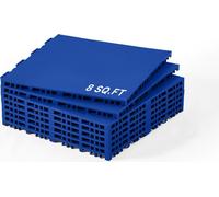 Kit de revêtement de sol de salle de gym 8 pièces, carreaux de mousse PP imbriqués, bleu - Tapis Gym Puzzle pour salles d'entraînement et centres sportifs