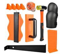 Kit de revêtement de sol stratifié et théorie des contours | Installation de plancher en bois stratifié de sol en vinyle en 45 parties avec 40 cales d'assemblage, bloc d', fer de train | Pour