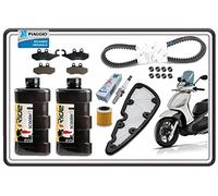 Kit de révision filtre à air filtre à huile et huile pour Piaggio Beverly 350 Sport Tour avec ABS - Beverly 350 tous les modèles uniquement avec ABS avec courroie et rouleaux d'origine.