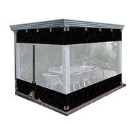 Kit de rideau d'extérieur robuste avec cordons élastiques - 1 x 1,2 m - Isolation thermique - Panneau latéral de jardin à faire soi-même pour la protection de l'intimité et des intempéries