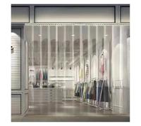 Kit de rideaux à bande de congélation en PVC pour congélateurs à l'italienne, épaisseur 2 mm, panneaux coulissants transparents, installation facile, 1,2 m x 2,3 m