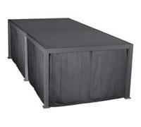 Kit de rideaux moustiquaire avec rail pour pergola Evora 6 x3.6 M graphite