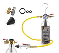 Kit de Rinçage pour Système du Climatiseur,Outil De Nettoyage des Conduits pour Climatiseurs De Voiture | Aide Outil de Nettoyage pour Circuit AC avec Manomètre et Tuyau pour Véhicule