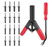 Kit de riveteuse 82 pièces avec outil de retrait rivets en plastique et levier pour panneaux intérieurs voiture. Outil d'extraction rivets sans dommage pour garnitures automobiles. Rive
