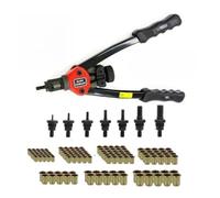 Kit de riveteuse à écrou Type de poussée Outil à main M5 M6 M8 10-24 1/4-20 5/16-18 1/2-13 avec 70 rivets Poignée antidérapante pour assemblage automatique de tôle