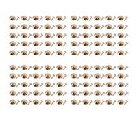Kit de rivets en cuir, 200 pièces d'accessoires d'artisanat du cuir de 18mm pour ceintures, chapeaux et vestes, matériau en fer Durable (Or)