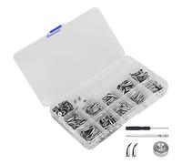 Kit de rivets punk, kit de rivets punk pour l'artisanat du cuir, 100 clous en alliage avec 3 outils pour bricolage, kit de rivets punk, accessoire de quincaillerie en cuir pour