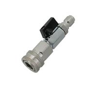 Kit de robinet à boisseau sphérique en acier inoxydable pour nettoyeur haute pression, adaptateurs à connexion rapide pour tuyaux, pompes, buses, design étanche avec poignée élargie pour un contrôle