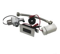 Kit de robinet de chasse d'eau automatique pour toilettes, contrôle par capteur infrarouge DC 6 V CC avec portée réglable de 30 à 100 cm, système d'hygiène économiseur d'eau (C)