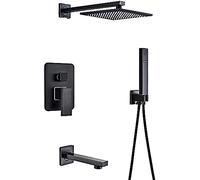 Kit de robinet de douche de douche, bronze de salle de bain bronze Robinet de douche piste de douche mural baignoire mélangeur de baignoire de baignoire LWX