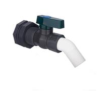 Kit de robinet de réservoir de pluie de 1,9 cm, raccord de cloison en PVC avec joint en silicone pour seau en plastique, noyau de valve à haut débit pour collecte d'eau de pluie
