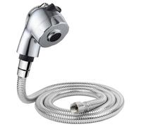 Kit de robinet mitigeur G1/2 de rechange pour évier de salon, tuyau de 1,1 m et tête de pulvérisation, pour baignoire, lavabo, coiffure, argent, 1 pièce