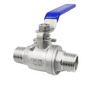 Kit de Robinets À Bille En Acier Inoxydable 304, Dn8-Dn25 1/4" 3/8" 1/2" 3/4" 1" Filetage Complet Mâle X Mâle, Robinet À Tournant Sphérique, Vanne de Conduite D'Eau, Bonne Étanchéité, Robinet À Tourna