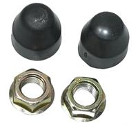 Kit de rondelle d'écrou de verrouillage de moteur électrique et de couvercle, pour un montage sécurisé de l'essieu et une protection contre les débris en finition noire ou argentée (12 mm)