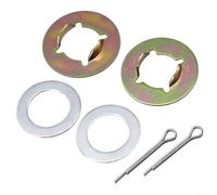 Kit de rondelles de roue avant 714-0162 736-04228B Compatible avec tondeuse à gazon Troy- for Cadet - Pièces de retenue d'essieu robustes de 1,9 cm avec goupilles fendues pour l'entretien du tracteur