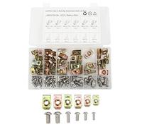 Kit de Rondelles en U Galvanisées Colorées - 115 Pièces M4 M5 M6 M8 pour Fixation Automobile et Moto
