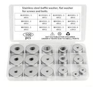 Kit de rondelles plates aux dimensions élargies et construction en acier inoxydable 304 pour une utilisation mécanique et structurelle