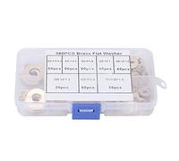 Kit de Rondelles Plates Laiton 360pcs, 8 Tailles M2 à M10, Joint Métallique, Anneaux de Garniture - Résistance à La Corrosion, Protection Stable, Pour Réparation et Assemblage