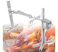 Kit de rôtisserie en acier inoxydable pour barbecue - Très résistant pour rôtir le cochon et le poulet - Idéal pour la cuisine en plein air et les grandes réunions