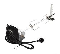 Kit de rôtisserie portable pour barbecue - Accessoire de barbecue électrique motorisé, tige réglable en acier inoxydable de 73,7 cm, capacité de poids de 18 kg, pour la cuisine en plein air
