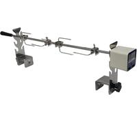 Kit de rôtisserie universel pour camping en plein air - Moteur robuste, grille réglable à installation rapide avec 3 réglages de hauteur, rôtissoire portable pour poulet, rôtissage et feu de camp