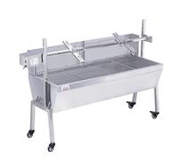 Kit de rôtissoire pour barbecue - Tige de rôtissoire complète pour poulet, agneau et cochon - Idéal pour les pique-niques en plein air et le camping