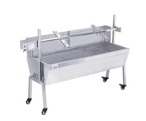 Kit de rôtissoire pour barbecue - Tige de rôtissoire complète pour poulet, agneau et cochon - Idéal pour les pique-niques en plein air et le camping