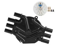 Kit de Rotor de capuchon de distributeur d'allumage universel 10452458, alliage d'aluminium de haute qualité ABS noir adapté à, vis incluses