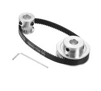 Kit de roue de courroie de distribution 20T 48T 6 mm de largeur | Deux poulies incluses, 20 dents et 48 dents, alésage de 8 mm, largeur de courroie de 6 mm, pour des options de rapport