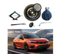 Kit de roue de secours 17" compatible avec Honda Civic avec Cric, Clé, Vis et Sac 125/80R17