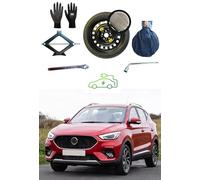 Kit de roue de secours 17" compatible avec MG ZS EV Électrique avec Cric, Clé, Gants et Sac 135/90R17