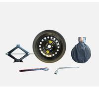 Kit de roue de secours 18" compatible avec Peugeot 3008,5008 (5 trous) Citroen C5 Aircross DS 7 (Crossback), Opel Grandland X avec Cric, Clé et Sac 135/80r18