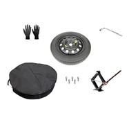 Kit de roue de secours 19" compatible avec Opel Grandland Plug-In-Hybrid et Électrique (2024>) avec Cric, Clé, Boulons, Gants et Sac 155/80R19