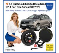 Kit De Roue De Secours Dacia Sandero 15” 4 Trou Sangle DOT2025 125/80 15