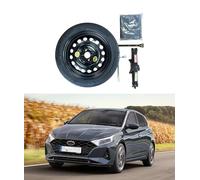 Kit de roue de secours D'ANGELO 1988 16" compatible avec Hyundai I20 avec Cric, clé et sac 125/70R16 Gris métallique