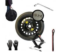 Kit de Roue de Secours Galette 17'' compatible avec Jeep Renegade avec Cric, Clé et Sac 125/80R17