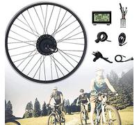 Kit de roue de vélo électrique, 20"/24"/26"/27,5"/28"/29,2"/700c Kit de conversion de roue arrière E-Bike Hub de vélo avec contrôleur intelligent pour vélo de route - 36 V/350 W