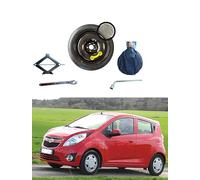 Kit de roue d'escorte 15'' compatible avec Chevrolet Spark avec Cric pour Levage Voiture t Sac