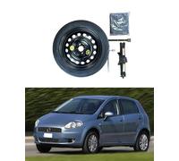 Kit de roue d'escorte 15" compatible avec Fiat Punto Evo avec Cric t sac