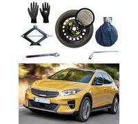 Kit de roue d'escorte 17" compatible avec Kia XCeed avec Cric, Clé, Gants et Sac 125/80R17