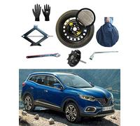 Kit de roue d'escorte 17" compatible avec Renault Kadjar avec Cric, Clé, Vis, Gants et Sac 125/80R17