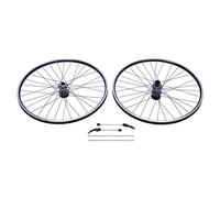 Kit de roues complètes de 27,5" pour remorque, cyclomoteur, vélo, chariot, vélo de charge, jante en alliage d'aluminium, frein à disque, jeu de roues avant à libération rapide, roues avant noires