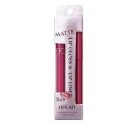 Kit de Rouge à Lèvres Mat et Crayon Contour - 2-en-1 Maquillage Tenue Longue - Teint pour Lèvres Longue Tenue,Pour Femmes Mariages Soirées Événements Date Routine Quotidienne Amatrices de Beauté