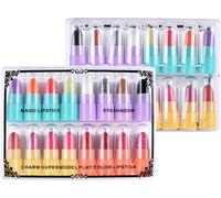 Kit De Rouge À Lèvres Petit Ensemble De Rouge À Lèvres De Voyage,Kit De Maquillage De Rouge À Lèvres De 16 Pièces,Longue Durée De Vie,Emballage De Rouge À Lèvres,Ensemble De Voyage Avec Rouge À