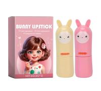 Kit De Rouge À Lèvres Pour Filles - Ensemble De Jeu De Beauté Lavable 2 Pièces, Accessoire Cosmétique Adapté Aux, Collection De Jeux De Rôle De Mode Créative | Pour Brillant À Lèvres P