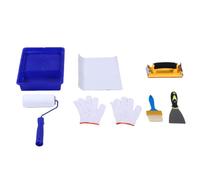 Kit de Rouleau à Peinture avec Bac Anti-éclaboussures | Ensemble complet pour peinture murale, pinceau en nylon, meubles de bricolage, parfait pour une utilisation en intérieur