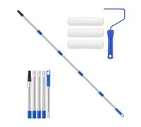 Kit De Rouleau À Peinture Brosse Fine Ajustable Avec Perche Extensible